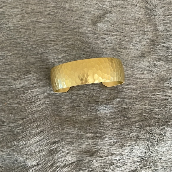 Gold Hammered Cuff - Picture 4 of 7